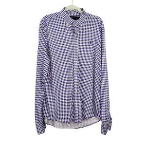 Titleist x Ralph Lauren Men's Blue Plaid Button Down Shirt Large